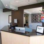 Close up of reception area, lobby of Stewart & Arango Oral Surgery